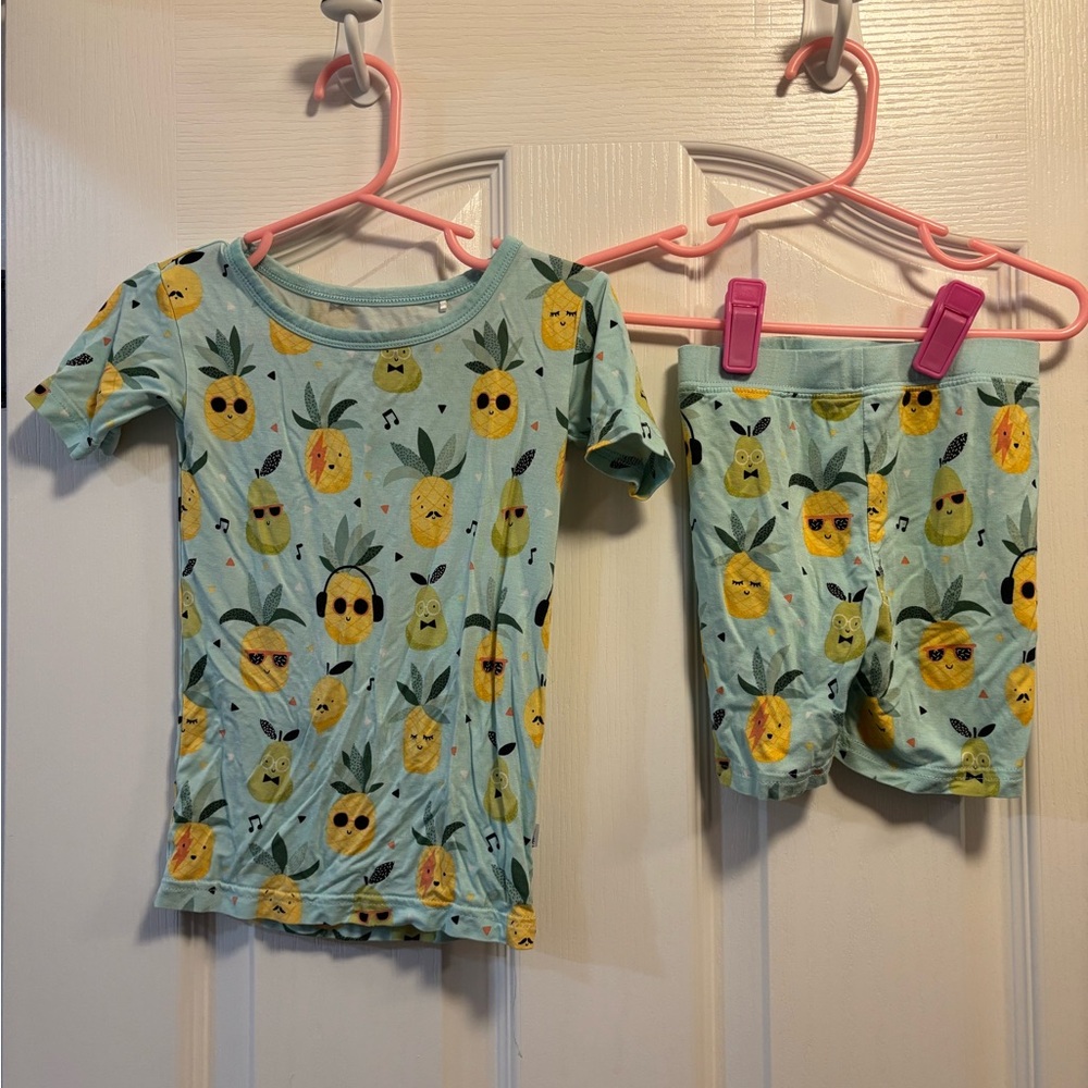Little Sleepies Light Blue Pineapple Pajama Set